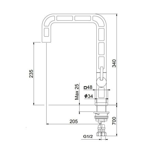 Смеситель для кухни Webert ON921202560 на мойку черный - фото 3