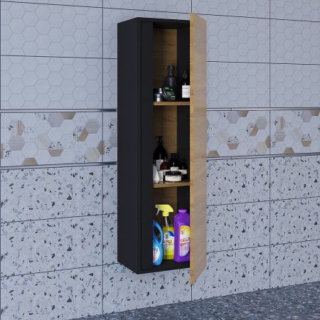 Шкаф-пенал Uperwood Barsa 293020545 40х120 подвесной цвет коричневый/черный