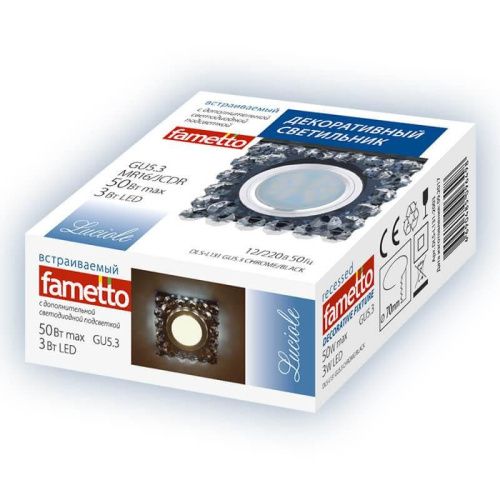 Светильник встраиваемый Fametto Luciole L131 (Луциоле Л131) DLS-L131 GU5.3 Chrome/Black - фото 2