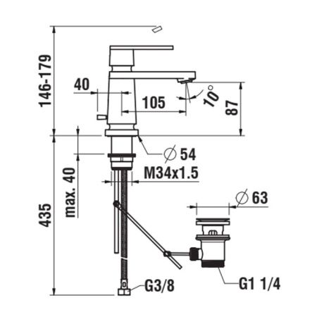 Смеситель Laufen New Classic HF900501100000 на раковину хром