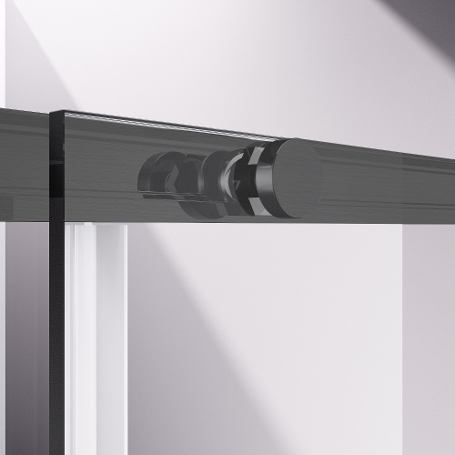 Душевой уголок Vincea Slim-N VSR-4SN9014CLGM 140х90 стекло прозрачное профиль вороненая сталь - фото 4