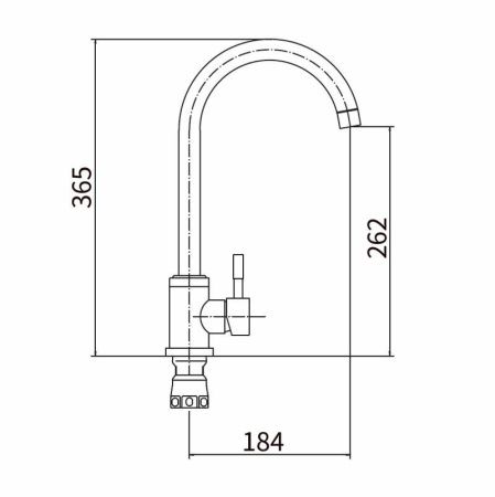 Смеситель для кухни Fashun A54009-A на мойку сатин