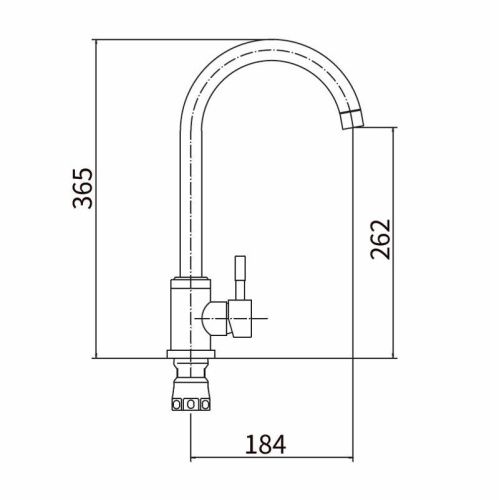 Смеситель для кухни Fashun A54009-A на мойку сатин - фото 3
