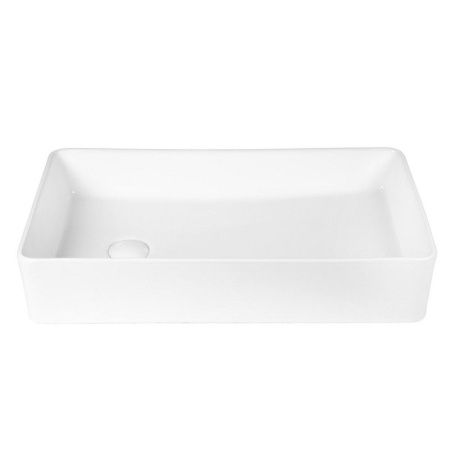 Раковина из сантехнического фарфора Bond Cube S67-610 60х40 накладная цвет белый без отверстий под смеситель