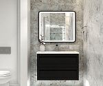 Тумба под раковину Art&Max PLATINO AM-Platino-1000-2C-SO-NM-Cer 100х50 подвесная цвет черный