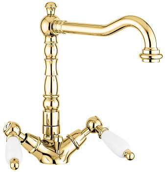 Смеситель Emmevi Deco Ceramic 121613/OR на раковину золото