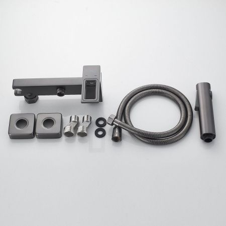 Гигиенический душ со смесителем Raffine F0596T-1 оружейная сталь