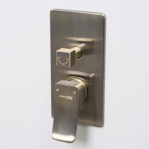 Смеситель для ванны и душа WasserKRAFT Exter 1600 1641 встраиваемый бронза - фото 2