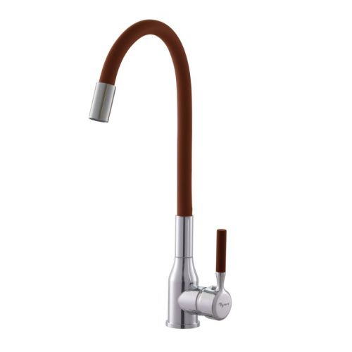 Смеситель для кухни Plstart PG54022B29 на мойку хром/коричневый - фото 2