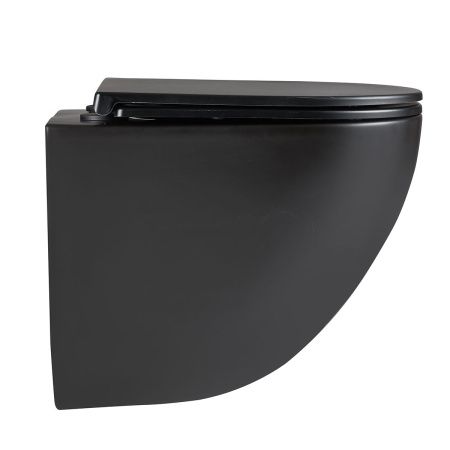 Унитаз подвесной LeMark Glazer 9612004 черный с сиденьем микролифт безободковый смыв торнадо