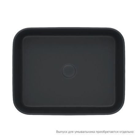 Раковина керамическая Iddis Bridge BRIBM05i27 50х40 накладная цвет черный без отверстий под смеситель