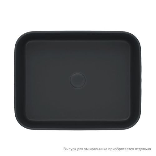 Раковина керамическая IDDIS Bridge BRIBM05i27 39х50 накладная цвет черный без отверстий под смеситель - фото 3