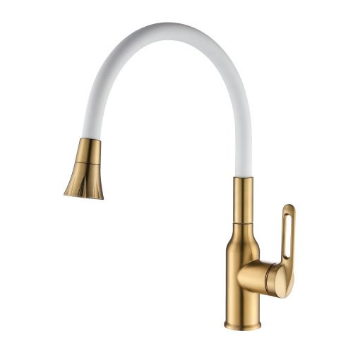 Смеситель для кухни Raffine F303G-1 на мойку золотой сатин - фото 2