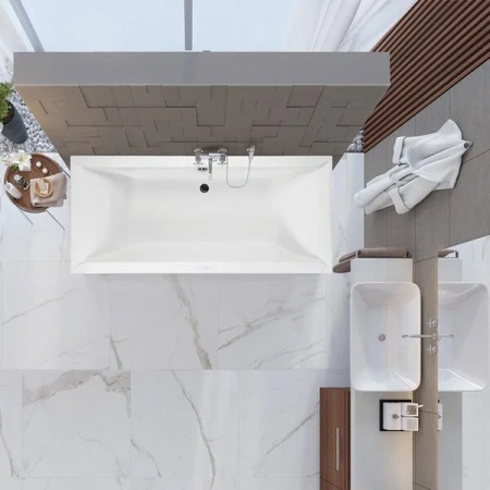 Ванна акриловая Vagnerplast Veronela VPBA180VEA2X-04 180х80 пристенная прямоугольная без каркаса