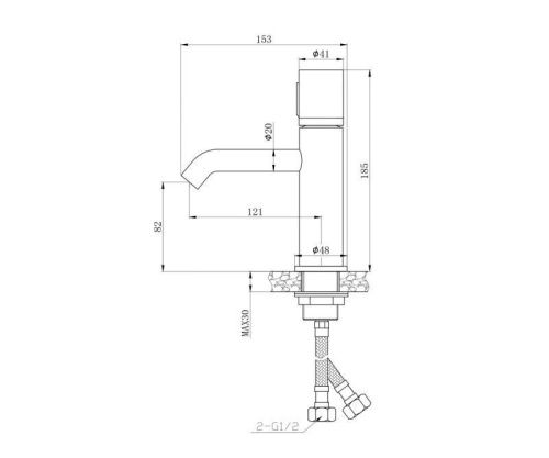 Смеситель Bronze de Luxe FOCUS 24601CM на раковину хром - фото 3