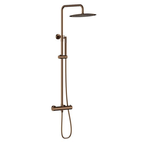 Душевая стойка Knotlor SS-24/RB настенная цвет бронза с термостатом - фото 2