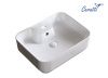 Раковина из сантехнического фарфора Cerutti SPA CR0097 50х40 накладная цвет белый 1 отверстие под смеситель