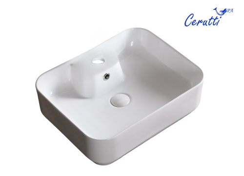 Раковина из сантехнического фарфора Cerutti SPA CR0097 51х41 накладная цвет белый - фото 4