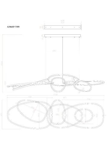 Люстра подвесная Arte Lamp Oracle (Орацле) A2964SP-75PB - фото 2