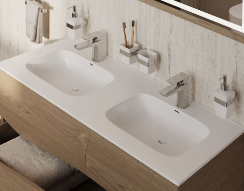 Тумба под раковину Allen Brau Glority 1.35004.NW 121х47х52 подвесная цвет темное дерево - фото 4