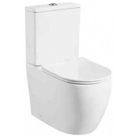 Унитаз-компакт напольный с бачком Relisan FM 503 Гл000026455 белый с сиденьем микролифт безободковый смыв торнадо