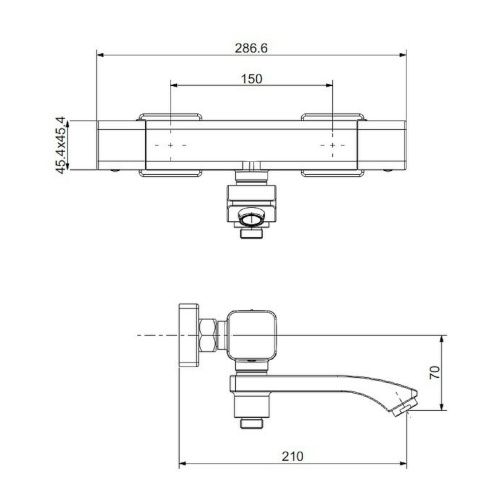 Смеситель для ванны и душа Raglo R01 R01.36 настенный хром - фото 2