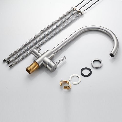 Смеситель для кухни Raffine F108L на мойку сатин - фото 4