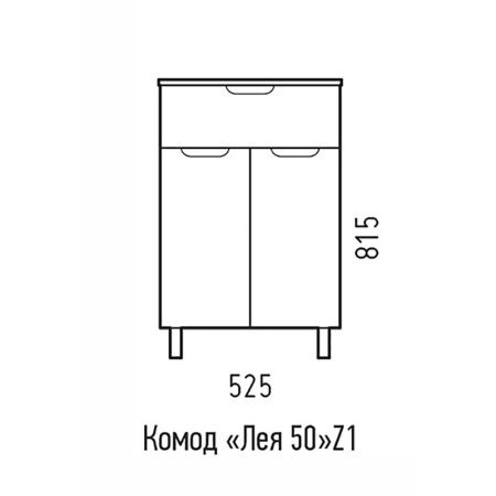Комод Corozo Лея SD-00001510 50х30 напольный цвет белый