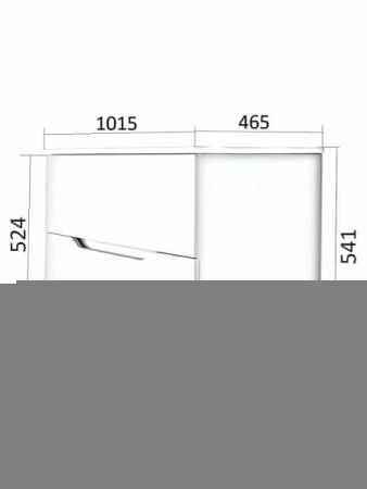 Тумба с раковиной Orange Line Li-100Tuw+Ra 100х50 подвесная цвет белый