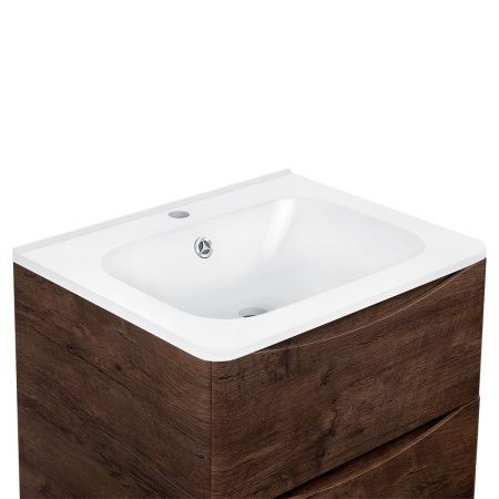 Раковина из искусственного камня Vincea VCB-2VP600W 60х50 встраиваемая цвет белый 1 отверстие под смеситель