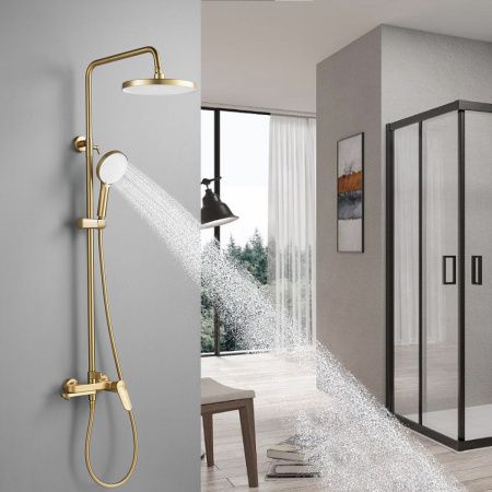 Душевая стойка Shevanik S4336G настенная цвет золото