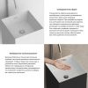 Раковина акриловая Wellsee Pure BY Wellsee 230713000 40х40 напольная цвет белый/черный без отверстий под смеситель