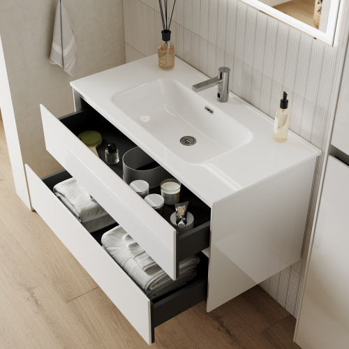 Тумба под раковину Sancos Cento CN60W 59х45х50 настенная - фото 5