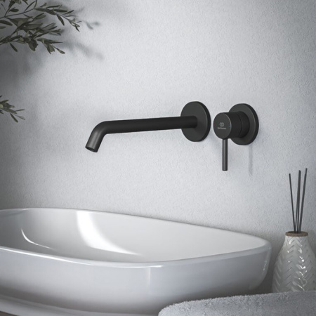 Смеситель для раковины Ideal Standard Ceraline BD848XG встраиваемый в стену черный