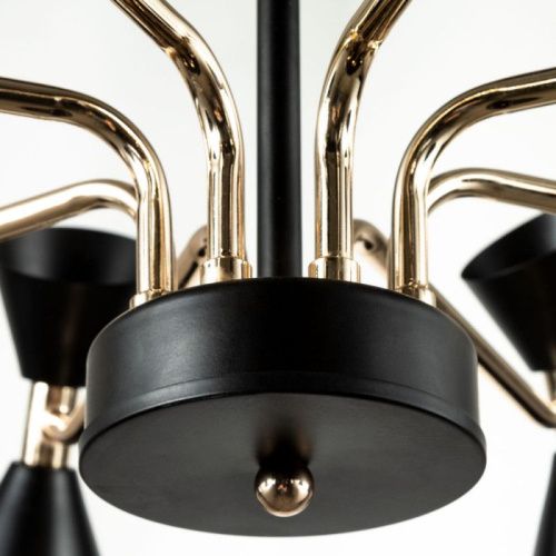 Люстра на штанге Arte Lamp Wellington (Веллингтон) A2711PL-8BK - фото 4