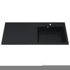 Раковина из искусственного камня Uperwood Cosmos Quartz RCosmos120RU 120х50 над стиральной машиной цвет черный