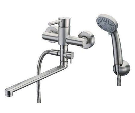 Смеситель для ванны Wasserkraft Wern 4200 4202L настенный никель