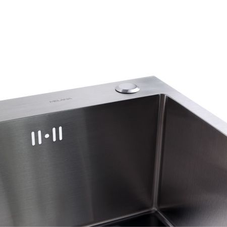 Кухонная мойка Melana ProfLine D6045H+4 сатин 60х45 цвет серый поверхность полированная