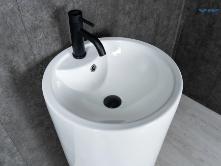 Раковина керамическая Gid Autonomo 81102 46х46 напольная цвет белый 1 отверстие под смеситель