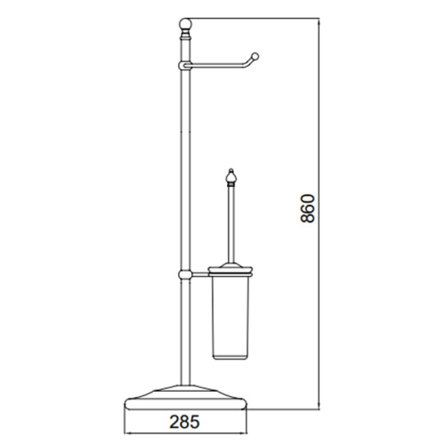 Стойка с аксессуарами для ванной Sbordoni Piantane SB128BT - фото 2