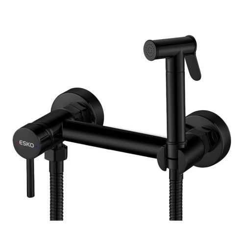 Гигиенический душ со смесителем Esko SMH02 BLACK хром - фото 2