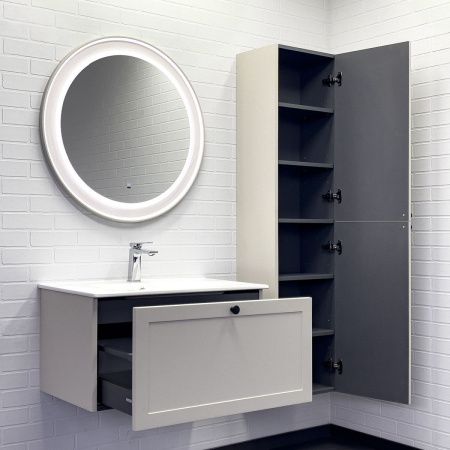 Тумба с раковиной Comforty Ереван 00-00014864CF 80х50 подвесная цвет серый