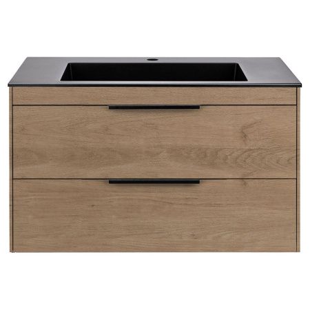 Тумба под раковину Vincea Chiara 2D VMC-2C2800NO 80х50 подвесная цвет коричневый