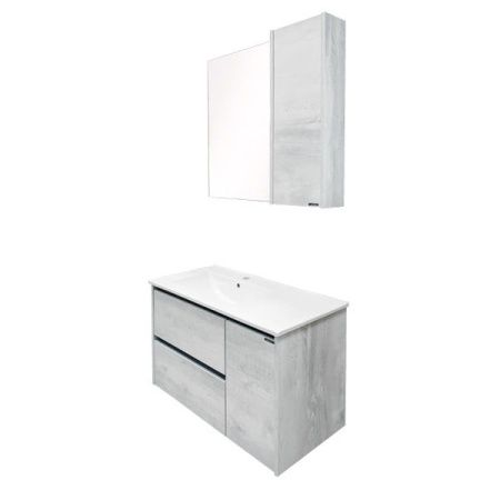 Тумба с раковиной Comforty Верона 00004137102CF 80х50 напольная цвет серый