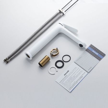 Смеситель для раковины Shevanik S43C S4311C на столешницу белый