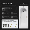 Ванна чугунная Vinsent Veron Concept VCO1607042H/VH0012GD-AS 160х70 пристенная прямоугольная с ножками с ручками