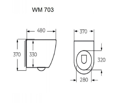 Унитаз Relisan WM 703 Гл000026451 белый с сиденьем микролифт безободковый каскадный смыв - фото 3