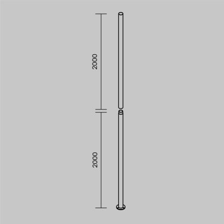 Столб для паркового светильника Maytoni Outdoor Pillar O473P-GF