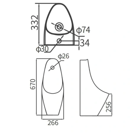 Писсуар подвесной Arrow AN639 белый