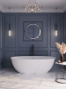 Ванна из искусственного камня Solid Surface BelBagno MARINO BB-MARINO-170-76-54-SSB 170х75 отдельностоящая овальная